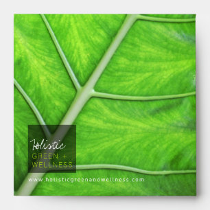 Holistic Green Tropical Leaf Texture Simple Photo Envelope