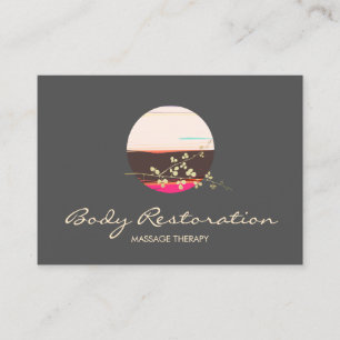 Holistic Health and Wellness Massage Therapist Business Card
