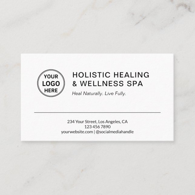 Holistic Health Coach Therapist Appointment Card (Front)