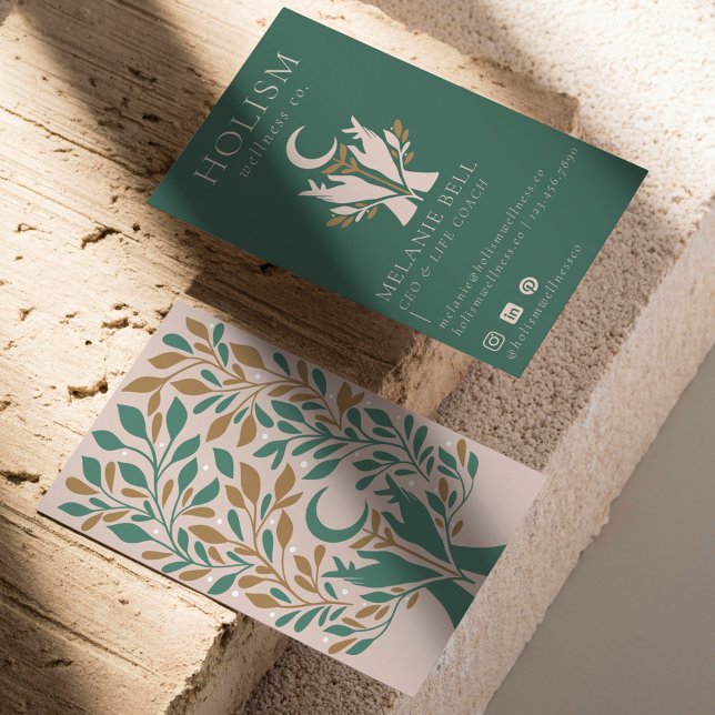 Holistic Health & Wellness Healing Hands Celestial Business Card (Holistic Health & Wellness Healing Hands Celestial Business Card)