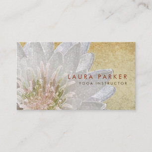 Holistic Lotus Flower Watercolor Meditation Yoga Business Card