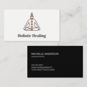 Holistic Medicine   Chakras Graph Business Card