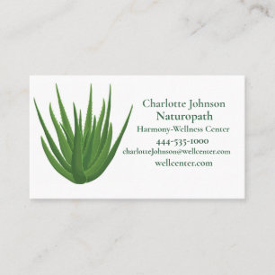 Holistic Medicine Wellness Centre Naturopath Green Business Card