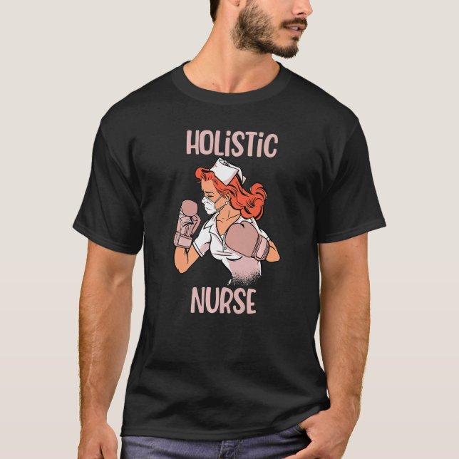 Holistic Nurse Boxing Gloves Fighter T-Shirt (Front)