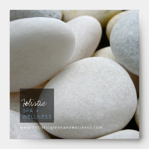 Holistic White Pebbles Stones Texture Simple Photo Envelope