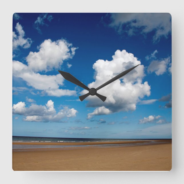 Holkham Beach Norfolk England Poster Square Wall Clock (Front)