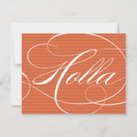 HOLLA ORANGE SCRIPT | NOTE CARDS