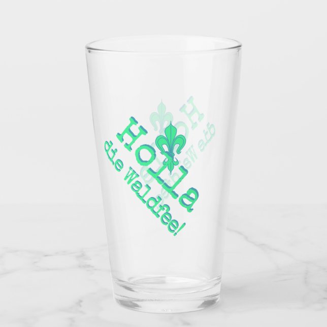 Holla, the forest fairy! Fleur de lis Glass (Front)