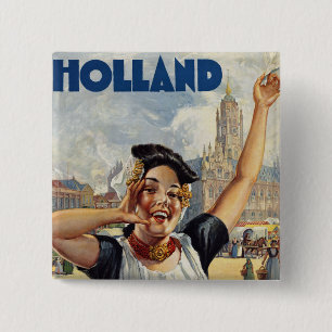 Holland 15 Cm Square Badge