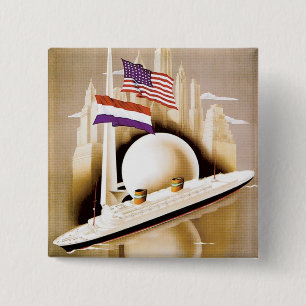 Holland America Line New York 15 Cm Square Badge