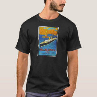 Holland America Line Vintage Travel Poster T-Shirt