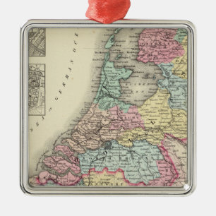 Holland and Belgium 2 Metal Ornament