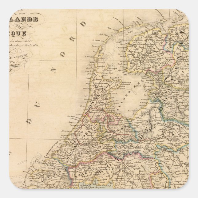 Holland, Belgium 2 Square Sticker (Front)