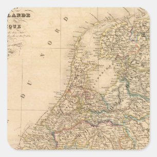 Holland, Belgium 2 Square Sticker
