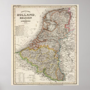 Holland, Belgium, Luxembourg Poster