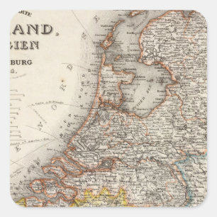 Holland, Belgium, Luxembourg Square Sticker