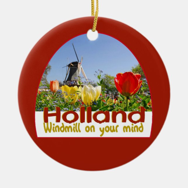 HOLLAND CERAMIC TREE DECORATION (Front)