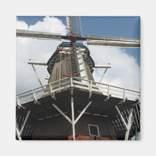 Holland Dutch Windmill Fridge Magnet Square