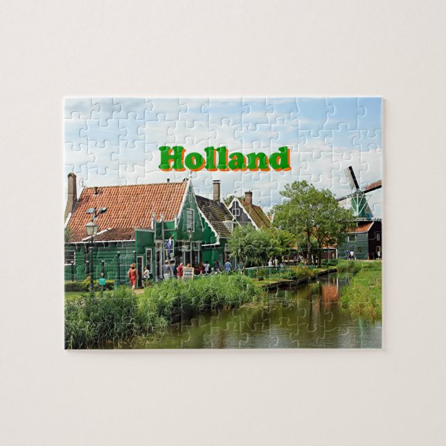 Holland: Dutch windmill village Jigsaw Puzzle (Horizontal)
