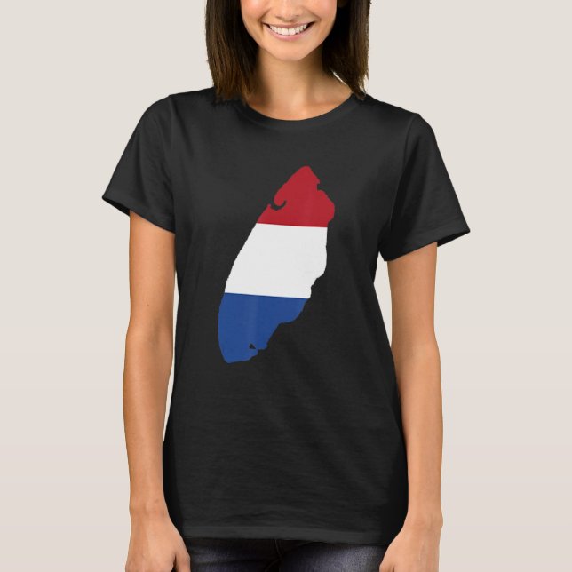 Holland flag in Texel outline  Texel T-Shirt (Front)