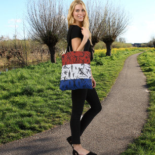 Holland Flaggen Design Sportliche Silhouetten Tote Bag