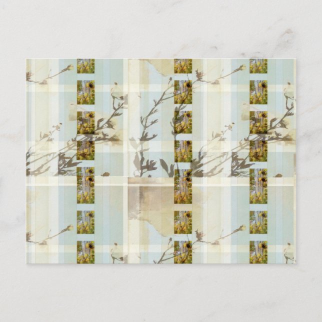 Holland FlowerPlaid Post Card (Front)