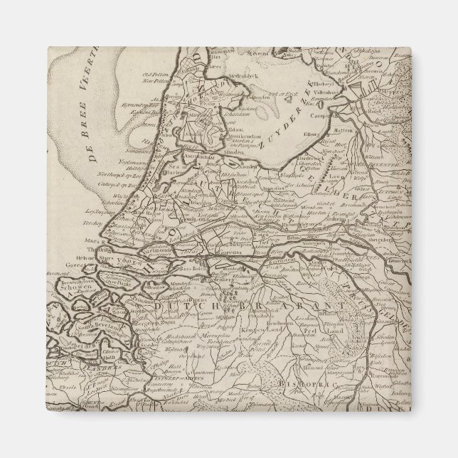 Holland, Friesland, Groningen, Overyssel Magnet (Front)