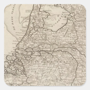 Holland, Friesland, Groningen, Overyssel Square Sticker