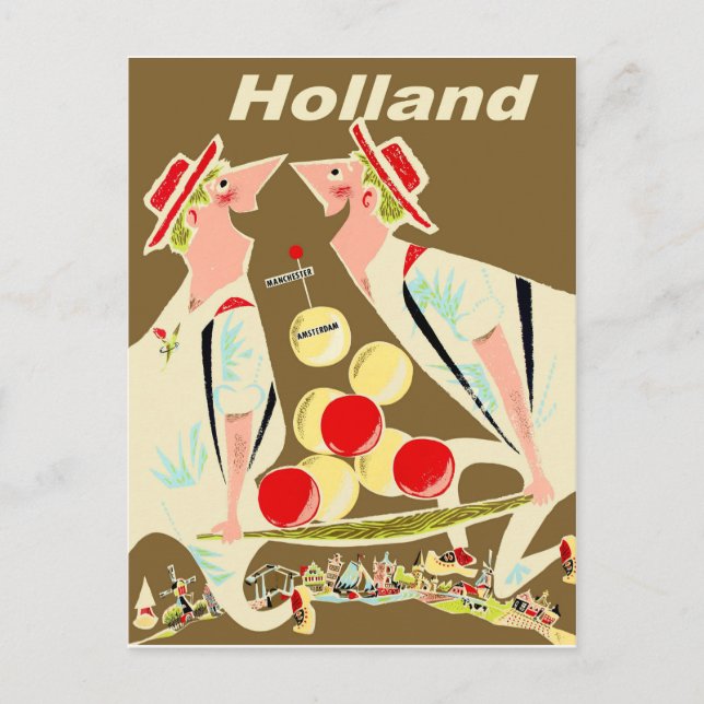 Holland, funny vintage postcard (Front)