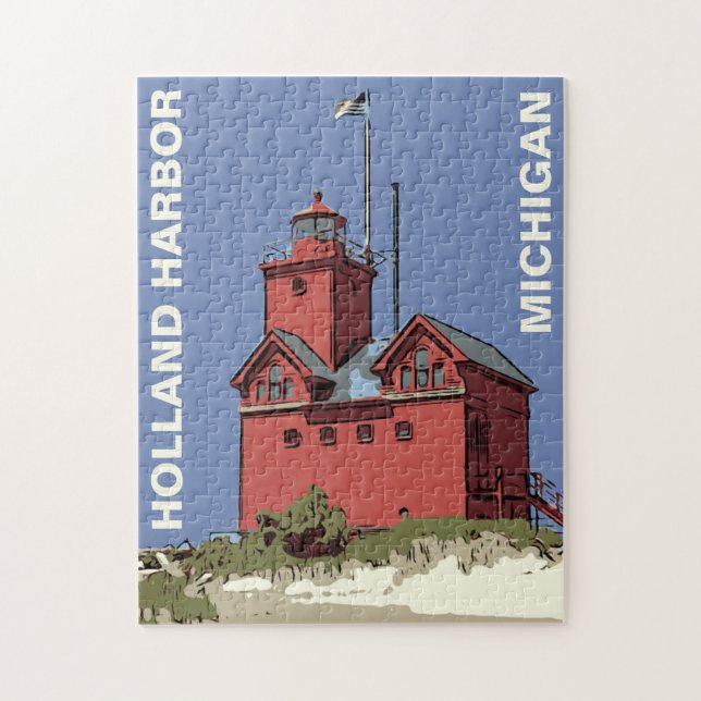HOLLAND HARBOR LIGHT JIGSAW PUZZLE (Vertical)