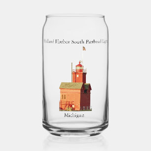 Holland Harbor South Pierhead Light glass