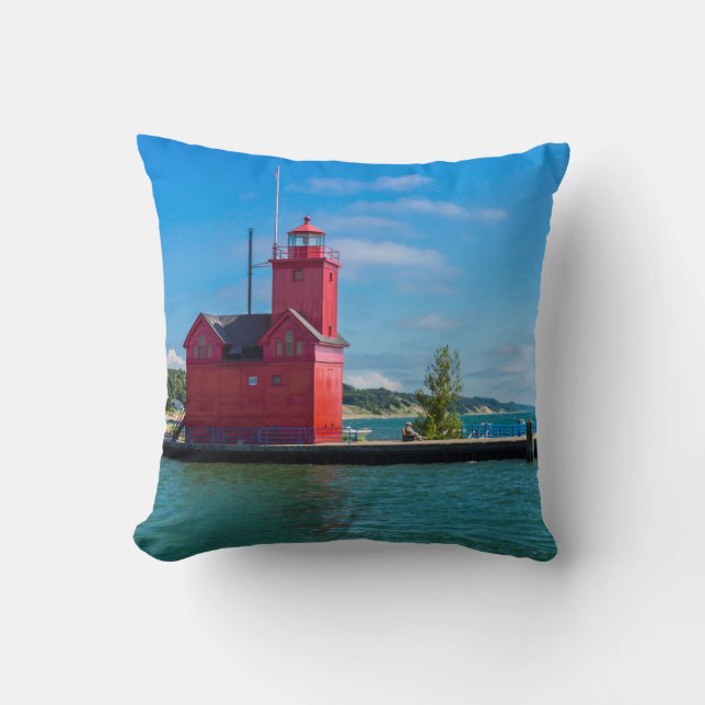 Holland Harbour Lighthouse Cushion (Front)