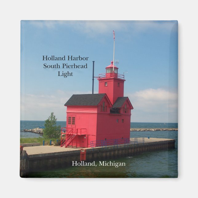 Holland Harbour South Pierhead Light 2011 magnet (Front)
