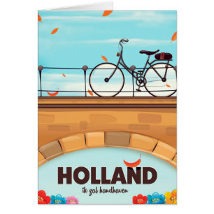 Holland "Ik zal handhaven" Bicycle travel poster.