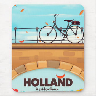 Holland "Ik zal handhaven" Bicycle travel poster. Mouse Pad
