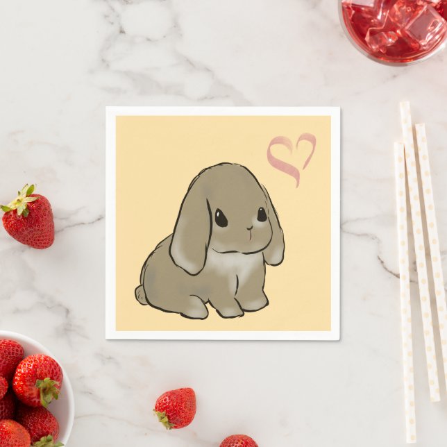 Holland lop bunny  napkin (Insitu)