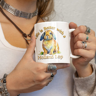 Holland Lop Bunny Owner coffee lover gift Coffee Mug