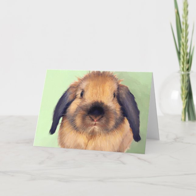 Holland Lop Holiday Card (Front)