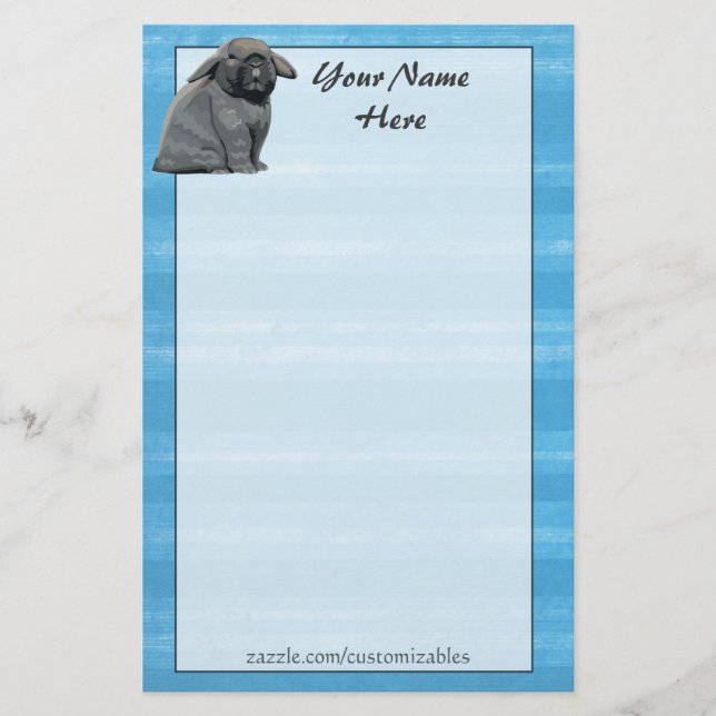 Holland Lop Stationery (Front)