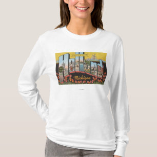 Holland, Michigan - Large Letter Scenes T-Shirt