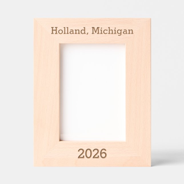 Holland Michigan - Laser Engraved Frame  (Front)