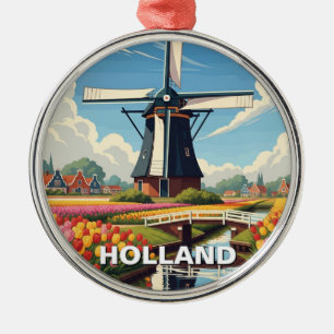 Holland Michigan Travel Metal Ornament