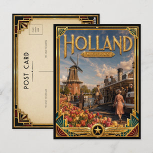 Holland Michigan Vintage Art Deco Golden Age Postcard