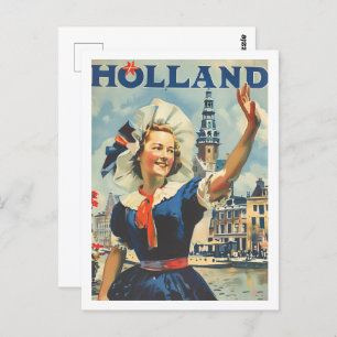 Holland Netherlands Vintage Famous Travel Place Postcard
