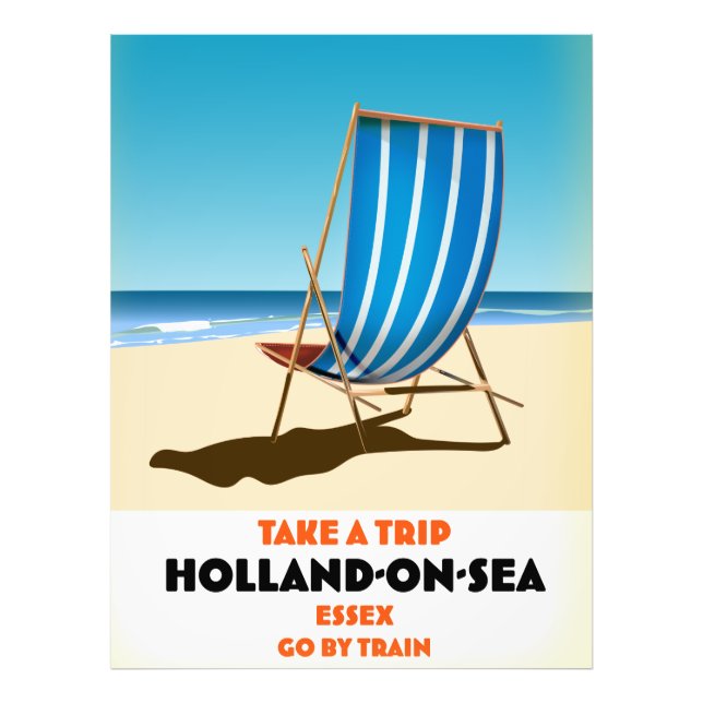 holland on sea Essex vintage style travel poster (Front)