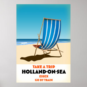 holland on sea Essex vintage style travel poster