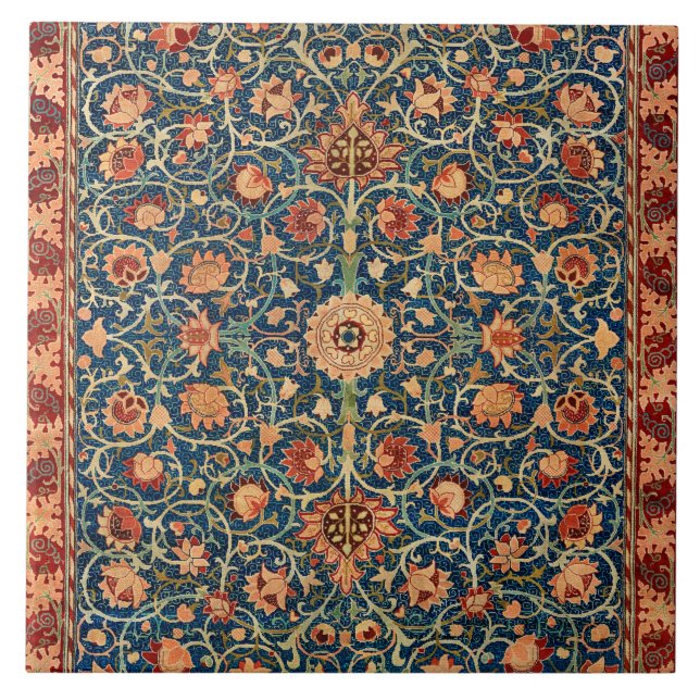 Holland Park Design (by William Morris) Ceramic Tile (Front)