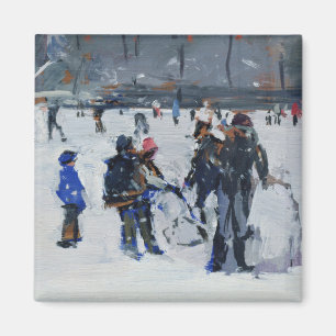Holland Park in snow 2009 Magnet