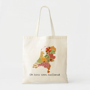 Holland Province Map Bohemian Patchwork Style Tote Bag