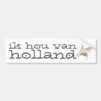 Holland Province Map Geometric Patchwork Style Bumper Sticker